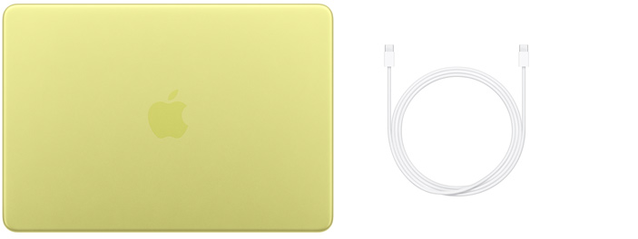 13palcový MacBook Neo a USB‑C nabíjecí kabel