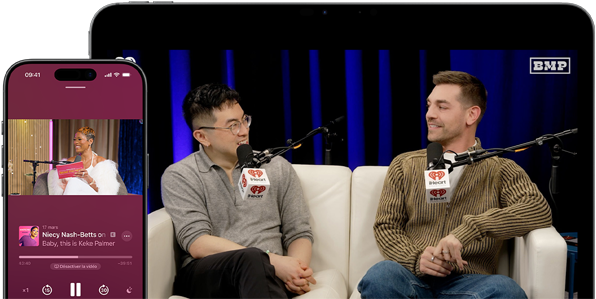 Un épisode de podcast en vidéo est en cours de lecture dans Apple Podcasts