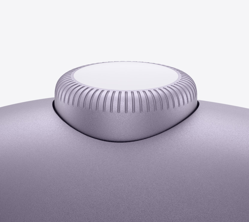 سماعات الرأس AirPods Max 2، لون ليلكي، تفاصيل التاج الرقمي