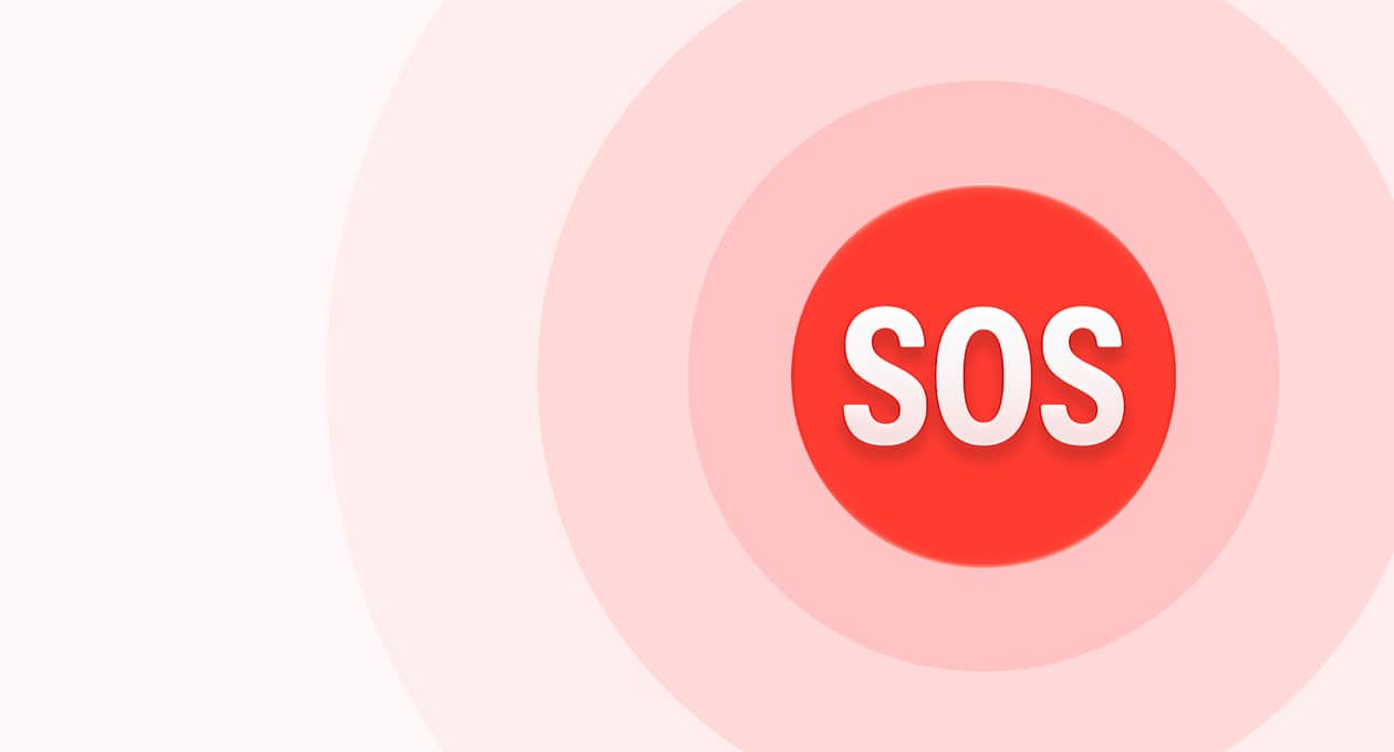 Ícone de SOS da Detecção de Queda