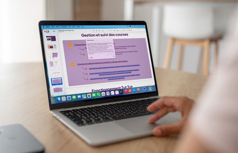 Apple Intelligencen kirjoitustyökalut auttavat tiimejä oikolukemaan tekstit ja kirjoittamaan ne uudelleen niin, että ne kuulostavat vielä ammattimaisemmalta tai ystävällisemmältä.