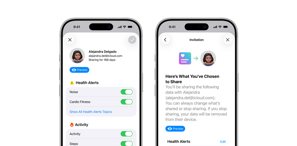 iPhone software displaying the Health app.