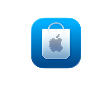 แอป Apple Store, ไอคอนรูปถุงช้อปปิ้ง, สีน้ำเงิน