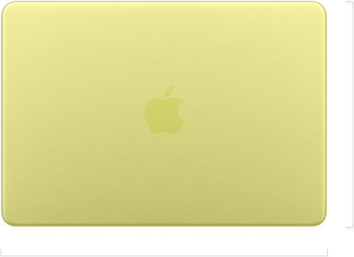 Parte externa do MacBook Neo fechado, com o logotipo da Apple centralizado